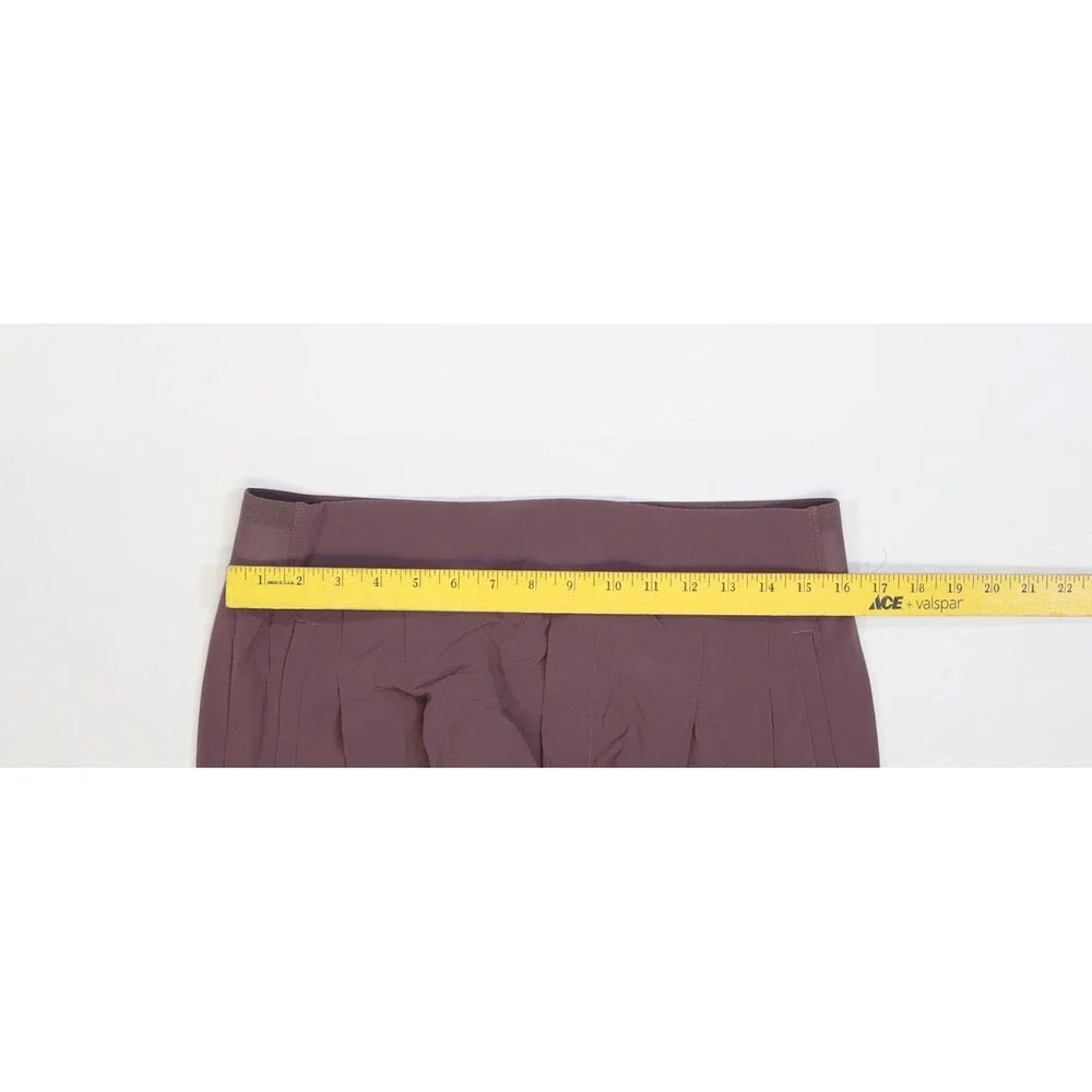 Athleta Pants Womens 12 Purple Wide Leg Ankle Stretch Travel Lightweight Pleated - Picture 4 of 9